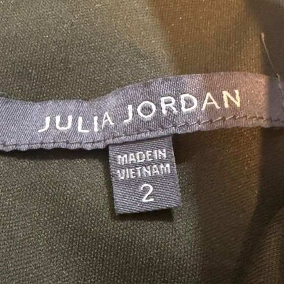 Julia Jordan Olive Halter Wide Leg Jumpsuit Size 2 Clean Girl Wedding Guest - Picture 6 of 8